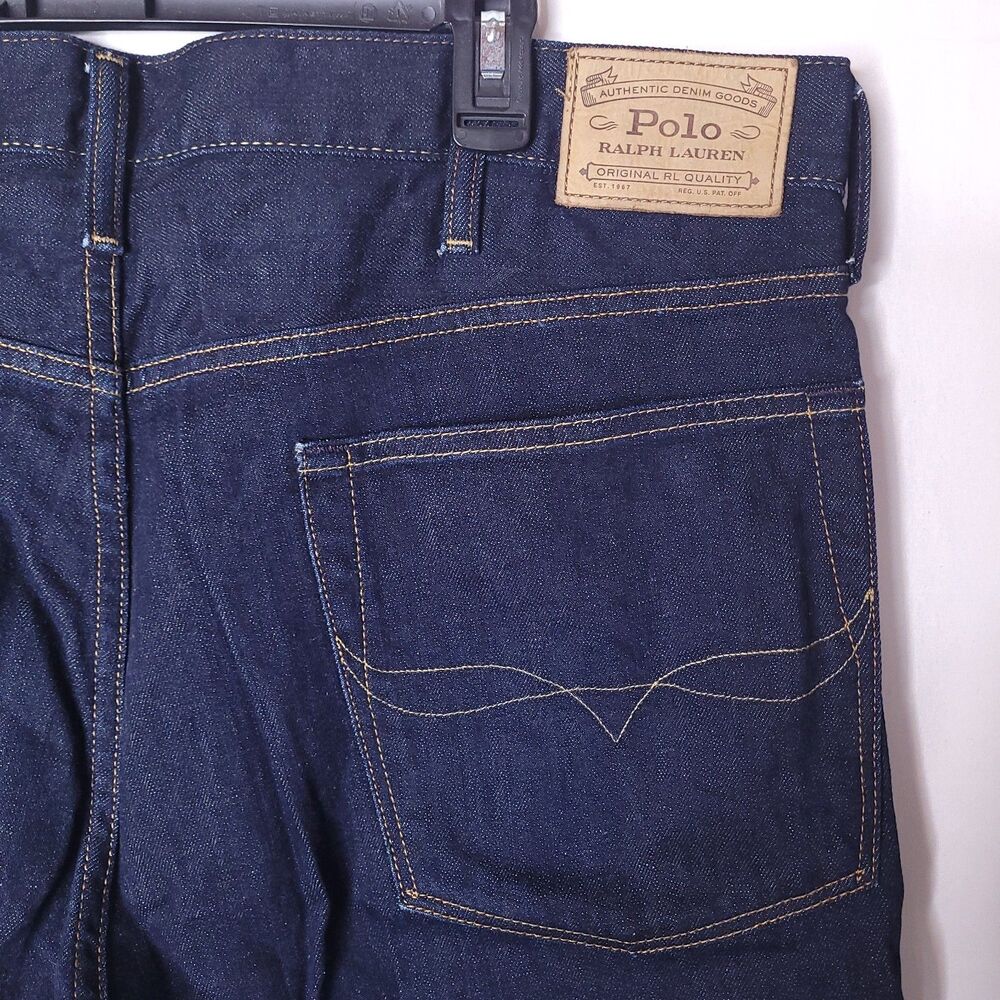 Polo Ralph Lauren Jeans Mens 38Tx36 Dark Wash Straight Leg